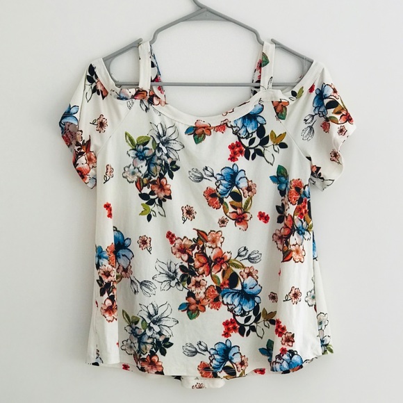 Floral off the shoulder Summer Shirt - Picture 3 of 6
